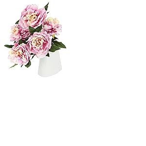 Flair Flower Bouquet de péonies artificielles - Bouquet de Fleurs artificielles - en Soie - Pivoine - Péonie - Bouquet de Fleurs - Décoration de Mariage