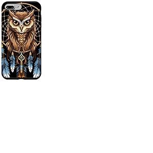 Attrape-r&ecirc;ves Hibou Indien Plume tribale Arts Coque pour iPhone 7 Plus/8 Plus