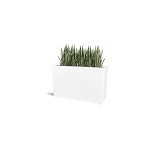 Kloris Jardini&egrave;re rectangulaire Haute Moderne, mod&egrave;le OASI 80 x 30 cm, 50 cm, Blanc poly&eacute;thyl&egrave;ne, fabriqu&eacute; en Italie