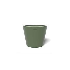 POTS&MORE Conico VP011004 Lot de 10 Pots de Fleurs en Plastique pour Plantes d'intérieur Diamètre 10 cm Vert Olive Hauteur 8,5 cm