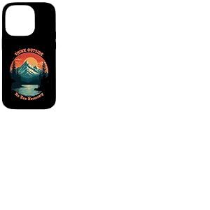 Funny Camping Hiking Think Outside No Box Necessary Coque pour iPhone 14 Pro