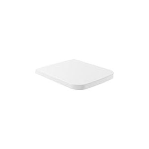 Siège WC Villeroy & Boch Finion, abattant WC avec fermeture automatique, siège WC amovible en plastique thermodurcissable incassable, pièce de rechange originale, rectangulaire, blanc alpin, brillant