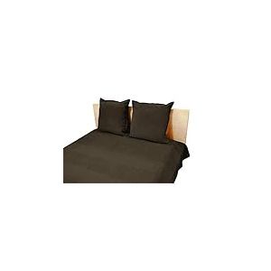POYET MOTTE Ottoman Couvre-lit 100% Coton, Taupe, 180 x 250 cm
