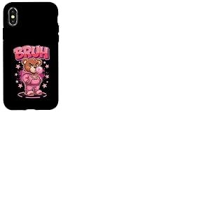 Bruh Bubblegum Chain Club Sassy Funny Kids Street Style Swag Coque pour iPhone X/XS