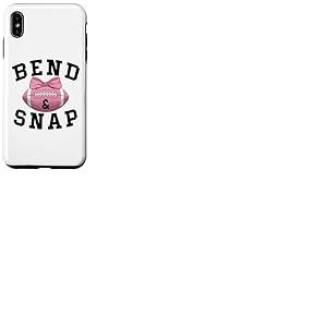 Bend and Snap Football Game Day Coquette Pink Football Bow Coque pour iPhone XS Max