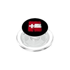 Maillot Suisse Pérou Demi Drapeau Suisse Patrimoine Péruvien PopSockets PopGrip pour MagSafe