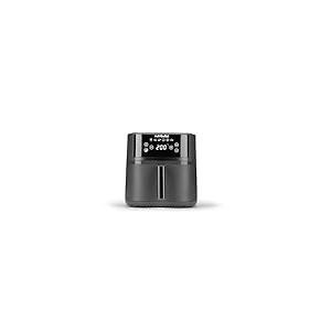 nutribullet Crisplite NBA0611DG, Airfryer, Friteuse à Air Chaud 6L, Température Numérique 80-200°, sans PFAS, 6 Préréglages Automatiques, Tactile, Panier Lavable au Lave-Vaisselle, 1700W, Noir Mat