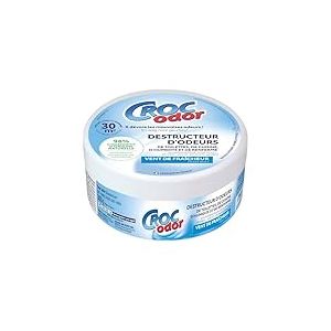 CROC'ODOR - Destructeur d'Odeurs - Parfum vent de fra&icirc;cheur - Efficace jusqu'&agrave; 8 semaine - Jusqu'&agrave; 30m&sup2; - Facile &agrave; utiliser - Sp&eacute;cial odeur de toilettes, de cuisine, d'humidit&eacute; et de renferm&eacute;