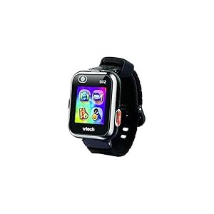 VTech Kidizoom Smartwatch DX2 Noir, Montre Interactive pour Enfants avec Double Appareil Photo, &eacute;cran Tactile Couleur, Montre connect&eacute;e avec capteur de Mouvement, r&eacute;sistante aux Chocs, Langue