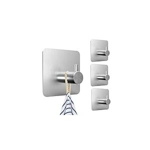 SURFOU Crochet Adhesif Mural Salle De Bain, Accroche Serviette Sans Percage de Porte Cuisine, Manteau Adh&eacute;sif, Crochets Adh&eacute;sifs, Support Pour Torchon, Pat&egrave;re Murale, Torchons Muraux, Peignoir