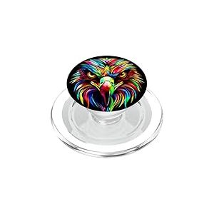 Aigle Pop Art Couleurs Vives Aigle Royal Fauconnier Chasseur PopSockets PopGrip pour MagSafe