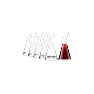Stölzle Lausitz Carafe Schräghals One for All 125 ml – Carafe en cristal soufflé bouche pour eau jus lait et vin – Élégante carafe artisanale compatible lave-vaisselle – Fabriquée en Allemagne