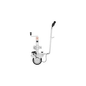 VEVOR Roue Jockey Remorque &Eacute;lectrique Motoris&eacute;e 2,5 t D&eacute;place Remorque 380 W 12 V Vitesse D&eacute;placement 7 m/Min Hauteur Serrage R&eacute;glable 31-63 cm Pneu Caoutchouc 20,3 cm pour D&eacute;placer Caravanes Bateaux