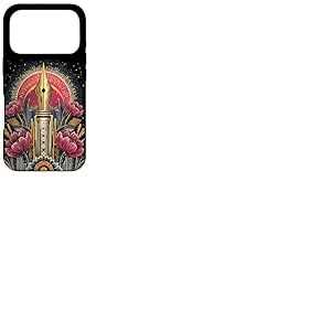 Stylo-Plume Art d&eacute;co avec Ornement Floral r&eacute;tro Vintage Coque pour iPhone 17 Pro