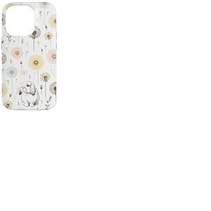 Holland Lop Lapin Pissenlit Fleurs de lapin mignon floral Pâques Coque pour iPhone 14 Pro