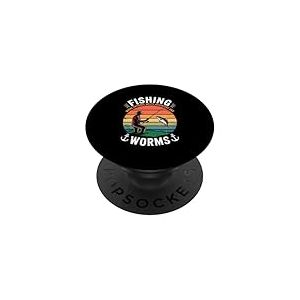 Drôle pêcheur sauvage papa attrapant des poissons PopSockets PopGrip Adhésif