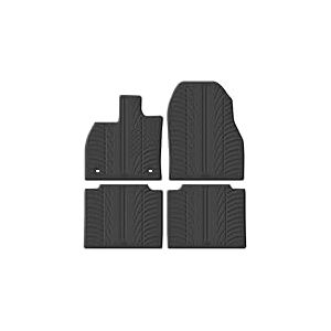Gledring Set Tapis de Caoutchouc Compatible avec Toyota bZ4X & Subaru Solterra 2021- (T Profil 4-pi&egrave;ces + Clips de Montage), Noir