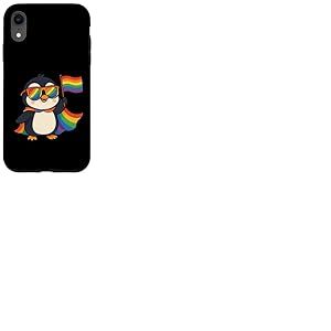 Pingouin Cute Gay Pride LGBT Lunettes de soleil Cape Rainbow Flag Coque pour iPhone XR