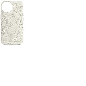 Coque pour iPhone 14 Papier à croquis Disney Peter Pan Fée Clochette Blanc