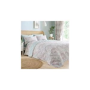 Dreams & Drapes Rideaux Style jacobean - Vert - 168 x 183 cm - Motif Floral damass&eacute; - avec 2 embrasses - Style marocain boh&egrave;me - pour Chambre &agrave; Coucher et Salon