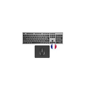 Tacens Zenith, Combo sans Fil 3en1 avec Technologie DualLink 2.4 GHz, Clavier Complet Pleine Taille avec SmartKey Copilot AI, Souris Optique 3200 DPI, Tapis Nanotextile, Langue Fran&ccedil;aise, Noir