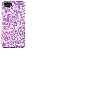 Motif Mandala Violet Art Floral Boho Assez Chic Coque pour iPhone SE (2020) / 7/8