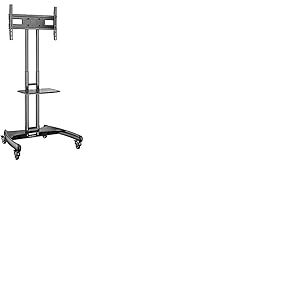 Ergosolid Chariot TV Meuble T&eacute;l&eacute; Support avec Roulette Pied Pivotant et R&eacute;glable en Hauteur de 32 &agrave; 70 Pouces VESA Max de 600 x 400 mm Capacit&eacute; Max de 45,5 kg AVA1500B-2020