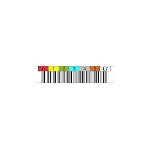 LTO 7 Label horizontal Numéro circulaire 000001–000099 Plage de numéros : 000000-000099