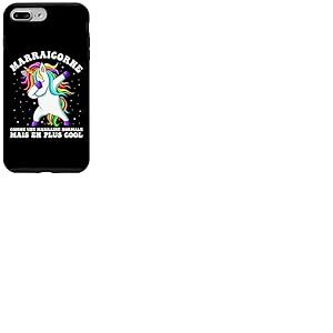 Marraicorne Humour Marraine Licorne Dab Cadeau Coque pour iPhone 7 Plus/8 Plus