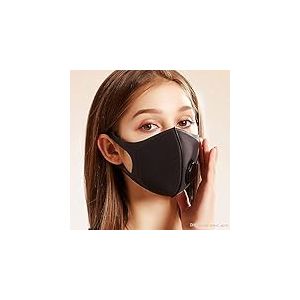 Bazzaree Masque de protection unisexe r&eacute;utilisable pour le visage, la peau, la bouche, le nez, la bouche, le nez - Respirant - Anti-fum&eacute;e et pollution - Pour v&eacute;lo, moto, sport - Noir (Lot de 2)