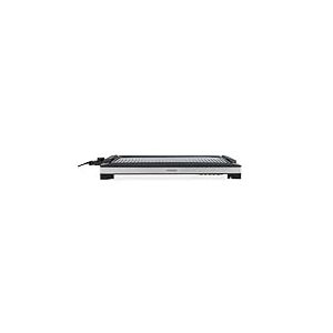 Petra Grill Électrique 2 en 1 - Double Plaque de Cuisson Antiadhésive, Grill Plat & Plaque de Cuisson, Poignée Résistante, Bac d'égouttement Amovible, Sans PFAS, Contrôle de la Température Amovible