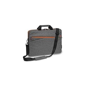 PEDEA Sacoche pour ordinateur portable Fashion Sacoche pour notebook jusqu'à 15,6 pouces (39,6 cm) Sacoche à bandoulière rembourrée, gris/orange