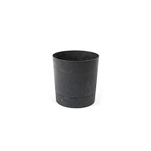 LAMELA Bac &Agrave; Plantes avec Soucoupe Int&eacute;gr&eacute;e, Largeur 14,5 cm &ndash; 1,8L &ndash; Pot De Fleur Noir Aspect B&eacute;ton pour Int&eacute;rieur & Ext&eacute;rieur &ndash; R&eacute;sistant Aux Intemp&eacute;ries & Facile &Agrave; Entretenir