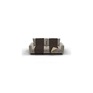 Elegant Seduta Double- face bande siège protecteur Marron/Crème, 1 piece, Microfibre, 60 x 190 cm