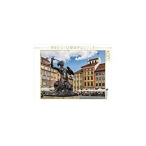 CALVENDO Puzzle Sirène de Varsovie la Figurine Blason de la Capitale 1000 pièces Taille de la Pose 64 x 48 cm Photo Puzzle Image de Gunter Kirsch