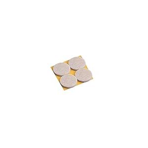 Metafranc TopSoft 644846 Lot de 4 patins en feutre autocollants Beige Protection efficace de vos meubles et chaises/meubles pour sols délicats/chaises/patins de chaise/patins de sol Ø 35 mm