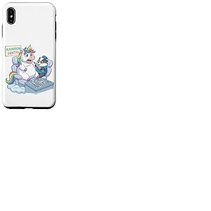 Licorne dr&ocirc;le chez Le Dentiste Rainbow Dental Design Coque pour iPhone XS Max
