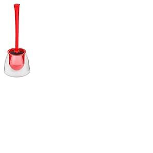 WENKO Brosse WC Fiesta Rouge - Porte-Brosse WC, Polystyrène, 14.5 x 37 x 14.5 cm, Rouge