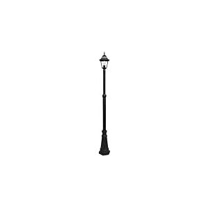 Lampadaire extérieur en aluminium, réglable en hauteur, IP44, 1 x E27, 220 x 20 x 20 cm, idéal pour éclairer les jardins et les espaces extérieurs.