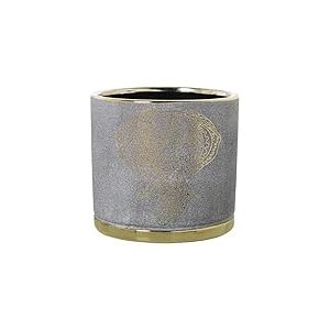 Alexandra House Living Pot Gris doré céramique éléphant 18 x 18 x 15 cm