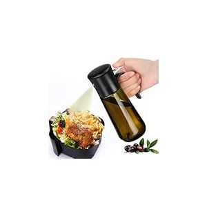 Euqvunn Spray Huile Cuisine d'olive, Vaporisateur Huile Spray [Jet Fin & Filtre Anti-Colmatage] Pulvérisateur Huil Cuisine Accessoires, Airfryer, Four, Vinaigre/Sauce, 280 ml
