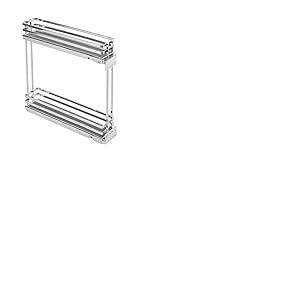 GTV - Organiseur de cuisine Movixpro | Équipement cargo | Système d'étagères extensibles | Largeur extérieure 150 mm | 2 étagères | Sans rails | Anthracite