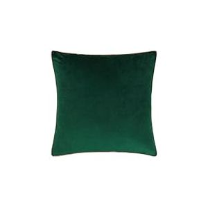 furn. Housse de Coussin Meridian &ndash; Housse d&eacute;corative de Luxe en Velours passepoil&eacute; contrast&eacute; (&Eacute;meraude/Fard &agrave; Joues&ndash; 45x45cm)