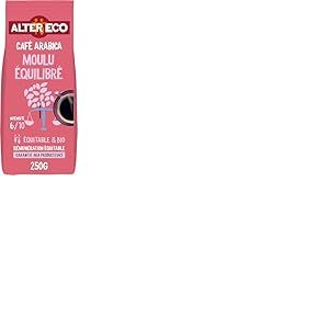 ALTER ECO - Caf&eacute; Moulu &Eacute;quilibre - Caf&eacute; Arabica Bio - Commerce Equitable - Lot de 6 x 250 g