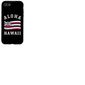 Drapeau Vintage Aloha State of Hawa&iuml; Hi Island Grunge Coque pour iPhone SE (2020) / 7/8
