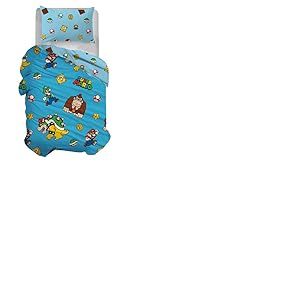 hermet Super Mario, Housse de Couette Simple Chambre, Peur Housse de Couette, Une Carré, Sac, Taie d'oreiller, 100% Coton
