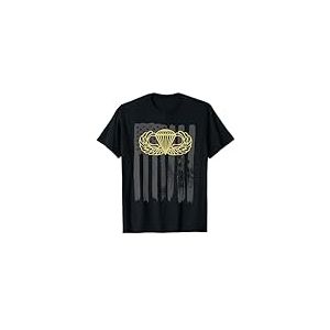 Badge en forme d'ailes de parachute et drapeau am&eacute;ricain T-Shirt