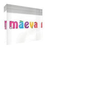 Little Helper Souvenir D&eacute;coratif en Acrylique Transparent Poli comme Diamant Style Illustratif Color&eacute; avec le Nom de Jeune Fille Maeva 14,8 x 21 x 2 cm Grand