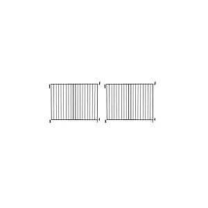 Nordlinger Pro 742040 Barriere Animaux en Métal à Fermeture Pivotante Kenny Extra 87-153 cm de Large et 105 cm de Haut, Noir (Lot de 2)