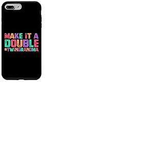 Make It A Double Twin Grandma of Twins Custom Grandma Coque pour iPhone 7 Plus/8 Plus